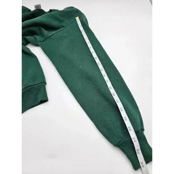 Vtg Jerzees Homemade Women's L Green Santa Applique Holiday Crewneck Sweater - Picture 10 of 11